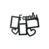 Fotorámik na stenu s nápisom Family