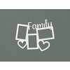 Fotorámik na stenu s nápisom Family (Farba obrazu Biela)
