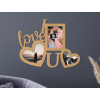 Drevený fotorámik na stenu I love U