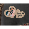 Dizajnový fotorámik na stenu 2 srdcia