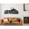 Obraz Harley - Drive to freedom (Farba obrazu Sivá, Rozmer obrazu 19,5 x 45,5 cm)