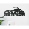 Obraz Harley - Drive to freedom (Farba obrazu Sivá, Rozmer obrazu 19,5 x 45,5 cm)