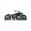 Obraz Harley - Drive to freedom (Farba obrazu Sivá, Rozmer obrazu 19,5 x 45,5 cm)