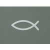 Kresťanský symbol ryby Ichthys (Farba obrazu Sivá)