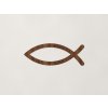 Kresťanský symbol ryby Ichthys (Farba obrazu Orech)
