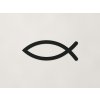 Kresťanský symbol ryby Ichthys (Farba obrazu Čierna)