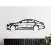 Drevená nálepka na stenu Mercedes CLS63 AMG (Farba obrazu Sivá, Rozmer obrazu 17,5 x 60 cm)