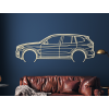 Moderná nálepka BMW X3 (Farba obrazu Sivá, Rozmer obrazu 21,5 x 60 cm)