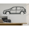 Minimalistický obraz Škoda Fabia (Farba obrazu Sivá, Rozmer obrazu 20,5 x 60 cm)