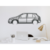 Minimalistický obraz Škoda Fabia (Farba obrazu Sivá, Rozmer obrazu 20,5 x 60 cm)