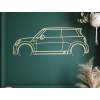 Nálepka Mini Cooper 13 (Farba obrazu Sivá, Rozmer obrazu 22,5 x 60 cm)