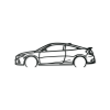 Drevený obraz auta Honda 19 Civic si (Farba obrazu Sivá, Rozmer obrazu 18 x 60 cm)