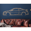 Drevený obraz auta Honda 19 Civic si (Farba obrazu Sivá, Rozmer obrazu 18 x 60 cm)
