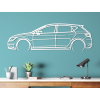 Nálepka auta na stenu Seat Leon TSI (Farba obrazu Sivá, Rozmer obrazu 19,5 x 60 cm)