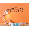 Drevený obraz auta na stenu Ford Mustang 55 (Farba obrazu Sivá, Rozmer obrazu 17,5 x 60 cm)