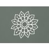 Drevená mandala na stenu Kvet (Farba obrazu Biela)