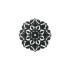 Mandala na stenu Kvetina (Farba obrazu Sivá, Rozmer obrazu 31,5 x 33 cm)