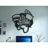 Nálepka na stenu Eat Sleep Game (Farba obrazu Sivá, Rozmer obrazu 31,5 x 29 cm)