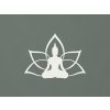 Drevená dekorácia na stenu Budha (Farba obrazu Biela)