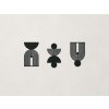 Dekorácia na stenu Geometrické tvary (Farba obrazu Čierna)