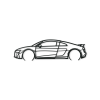 Obraz na stenu R8 Coupé (Farba obrazu Sivá, Rozmer obrazu 18,5 x 60 cm)