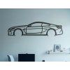 Drevená nálepka na stenu BMW M8 Competition (Farba obrazu Sivá, Rozmer obrazu 15,5 x 60 cm)