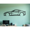 Drevený obraz na stenu Aston Martin Vantage (Farba obrazu Sivá, Rozmer obrazu 17,5 x 60 cm)