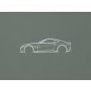 Drevený obraz na stenu Aston Martin Vantage (Farba obrazu Sivá)