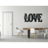 AKCIA - Drevený nápis na stenu LOVE, Čierna