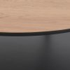 Okrúhly konferenčný stolík Goldington - dub divoký / čierna
