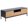 TV stolík Seaford 140 - dub divoký / čierna