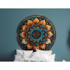 Kvetinová mandala Smaragdová hĺbka (Povrchová úprava Matná, Rozmer obrazu 33,5 x 33,5 cm)