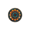 Kvetinová mandala Smaragdová hĺbka (Povrchová úprava Matná, Rozmer obrazu 33,5 x 33,5 cm)