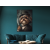 Obraz Pán Shih Tzu v klobúku (Farba rámu Bez rámu, Povrchová úprava Matná, Veľkosť obrazu A4)