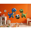 Dekorácia na stenu Zápas malých dinosaurov (Povrchová úprava Matná, Rozmer obrazu 42 x 84 cm)