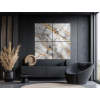 Viacdielny mramorový obraz Elegant (Povrchová úprava Matná, Rozmer obrazu 63 x 63 cm)