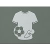 Drevená dekorácia Futbalový dres - na mieru (Farba obrazu Sivá)