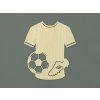 Drevená dekorácia Futbalový dres - na mieru (Farba obrazu Prírodná)