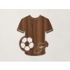 Drevená dekorácia Futbalový dres - na mieru (Farba obrazu Orech)
