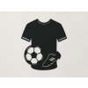 Drevená dekorácia Futbalový dres - na mieru (Farba obrazu Čierna)