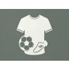Drevená dekorácia Futbalový dres - na mieru (Farba obrazu Biela)