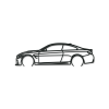 AKCIA Drevený obraz na stenu BMW M4 - 25x86 cm, čierna