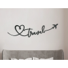 AKCIA Drevený nápis na stenu Travel - 17,5x65 cm, biela