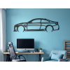 AKCIA Drevený obraz na stenu BMW M4 - 30x103 cm, čierna