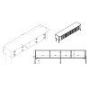 VERA 190 TV STOLIK