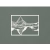 Drevený obraz Matterhorn (Farba obrazu Biela)