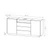 HIRO C KOMODA SO ZASUVKAMI BEZOVA DUB (1)