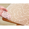69848 makke sklo prepletany vzor pvc folia na stol na mieru